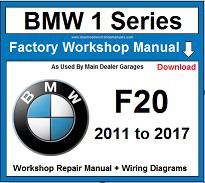 Service and Repair Official Workshop Manual For BMW 1 Series F20 2011-2017